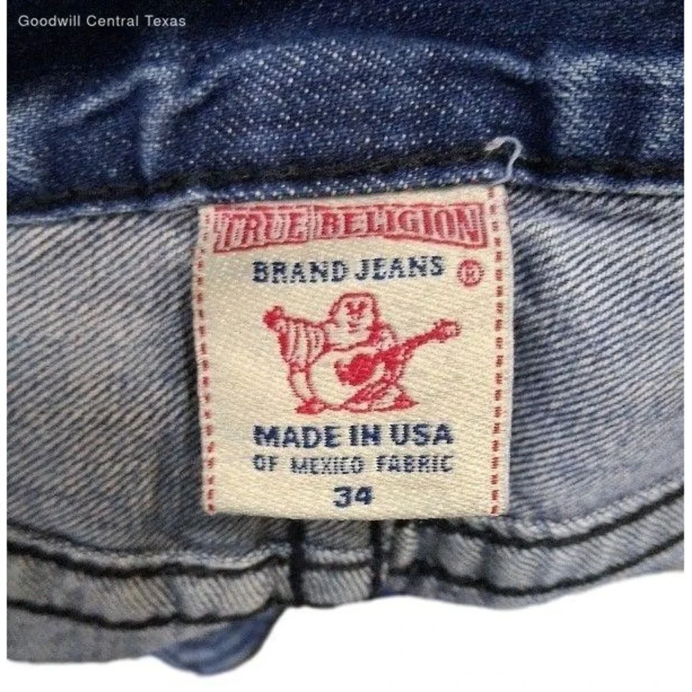 True Religion Men's Blue Distressed Skinny Jeans Size 34